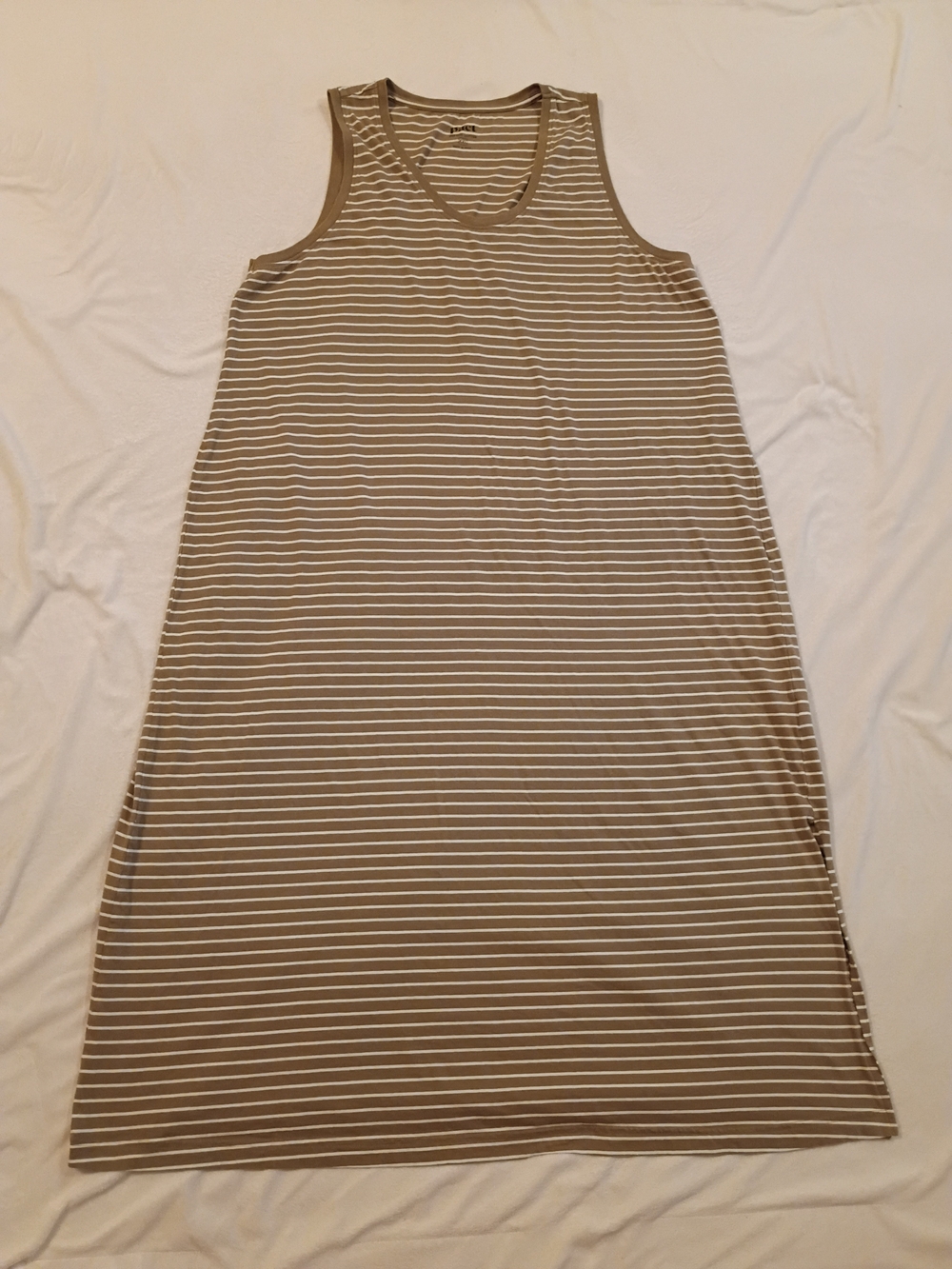 Pact Organic Cotton Softspun Tank Midi Dress Size XXL Monterey Stripe - Picture 1 of 12